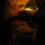 lávový tunel Cueva los verdes, zrkadlové jazierko